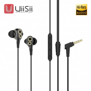 UiiSii BA-T8S雙動圈動鐵混和單體入耳式線控耳機黑金
