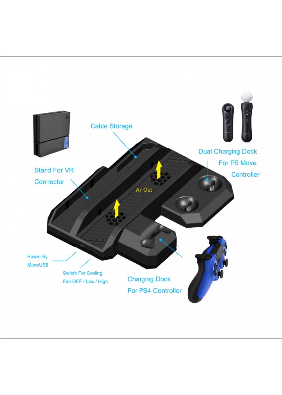DOBE - VR 多功能風扇底座 for PlayStation4 TP4-888