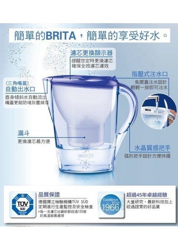 Brita - 2.4L濾水壺 白色