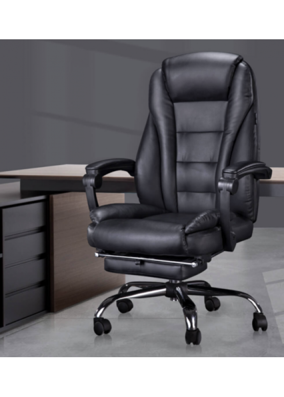 黑白調 - 雙層加厚老闆椅電腦椅