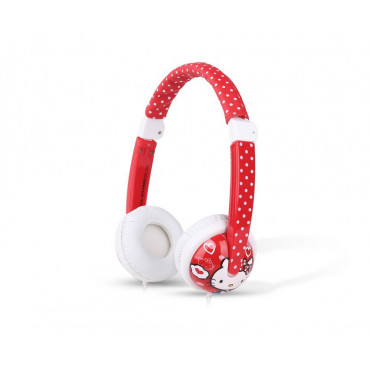 兒童安全耳機備有最高音量控制及線咪 - Hello Kitty