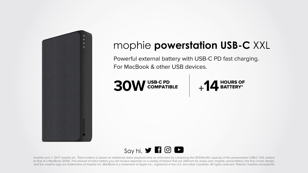 Mophie Powerstation USB-C XXL 19500mAh